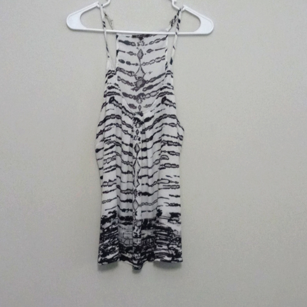 Black and White Tank blouse